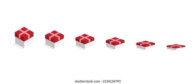 set of gift box editable color