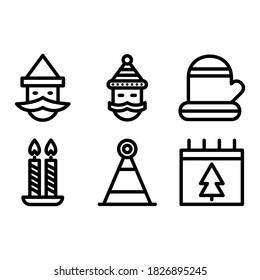 Set of gift box icons, such as present, discount, package, gift delivery, price tag. isolated on white, for graphic and web design. Editable stroke, Vector illustration