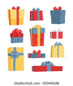 Set of gift boxes.