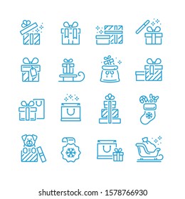 Set of gift boxes icon