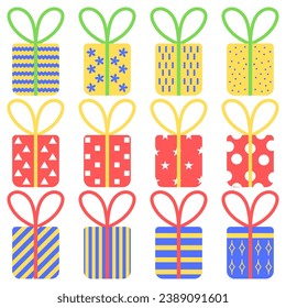 Set of gift boxes vector