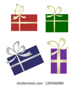 Set of gift boxes vector design