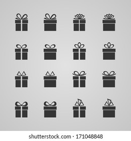 Set of gift boxes, vector illustration