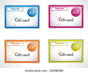 Set of gift cards