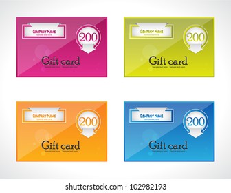 Set of gift cards