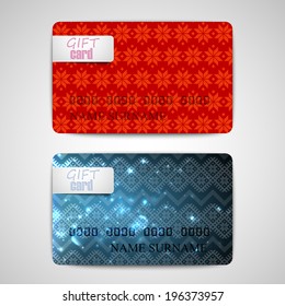 set of gift cards