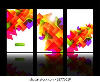 Set of gift cards.