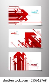 Set of gift cards with arrows.