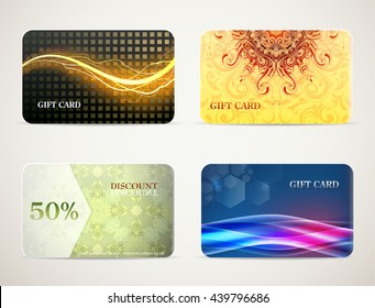 Set of gift cards designs, vouchers, sales and coupons templates