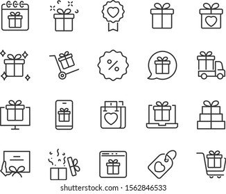 set of gift icons, gift box, special gift, present