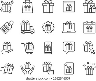 set of gift icons, gift box, special gift, present