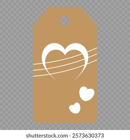 Set of gift or price tags shapes with hearts and love. Realistic Cardboard label,tags,shopping gift card with string collection. Vector templates for cutting. Valentine's Day tag stencils.