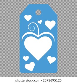 Set of gift or price tags shapes with hearts and love. Realistic Cardboard label,tags,shopping gift card with string collection. Vector templates for cutting. Valentine's Day tag stencils.