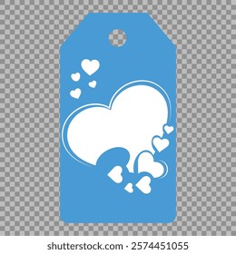 Set of gift or price tags shapes with hearts and love. Realistic Cardboard label,tags,shopping gift card with string collection. Vector templates for cutting. Valentine's Day tag stencils.