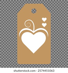 Set of gift or price tags shapes with hearts and love. Realistic Cardboard label,tags,shopping gift card with string collection. Vector templates for cutting. Valentine's Day tag stencils.