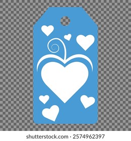 Set of gift or price tags shapes with hearts and love. Realistic Cardboard label,tags,shopping gift card with string collection. Vector templates for cutting. Valentine's Day tag stencils.