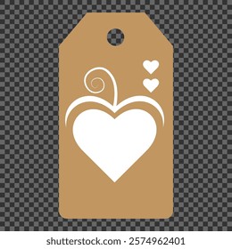 Set of gift or price tags shapes with hearts and love. Realistic Cardboard label,tags,shopping gift card with string collection. Vector templates for cutting. Valentine's Day tag stencils.