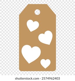 Set of gift or price tags shapes with hearts and love. Realistic Cardboard label,tags,shopping gift card with string collection. Vector templates for cutting. Valentine's Day tag stencils.