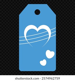 Set of gift or price tags shapes with hearts and love. Realistic Cardboard label,tags,shopping gift card with string collection. Vector templates for cutting. Valentine's Day tag stencils.