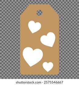 Set of gift or price tags shapes with hearts and love. Realistic Cardboard label,tags,shopping gift card with string collection. Vector templates for cutting. Valentine's Day tag stencils.