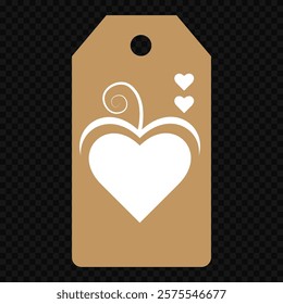 Set of gift or price tags shapes with hearts and love. Realistic Cardboard label,tags,shopping gift card with string collection. Vector templates for cutting. Valentine's Day tag stencils.