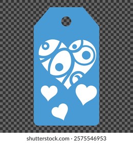 Set of gift or price tags shapes with hearts and love. Realistic Cardboard label,tags,shopping gift card with string collection. Vector templates for cutting. Valentine's Day tag stencils.