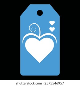 Set of gift or price tags shapes with hearts and love. Realistic Cardboard label,tags,shopping gift card with string collection. Vector templates for cutting. Valentine's Day tag stencils.