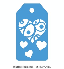 Set of gift or price tags shapes with hearts and love. Realistic Cardboard label,tags,shopping gift card with string collection. Vector templates for cutting. Valentine's Day tag stencils.