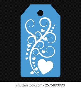 Set of gift or price tags shapes with hearts and love. Realistic Cardboard label,tags,shopping gift card with string collection. Vector templates for cutting. Valentine's Day tag stencils.