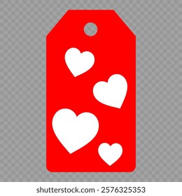 Set of gift or price tags shapes with hearts and love. Realistic Cardboard label,tags,shopping gift card with string collection. Vector templates for cutting. Valentine's Day tag stencils.