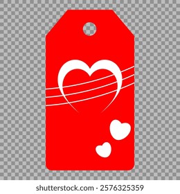 Set of gift or price tags shapes with hearts and love. Realistic Cardboard label,tags,shopping gift card with string collection. Vector templates for cutting. Valentine's Day tag stencils.