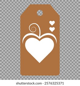 Set of gift or price tags shapes with hearts and love. Realistic Cardboard label,tags,shopping gift card with string collection. Vector templates for cutting. Valentine's Day tag stencils.