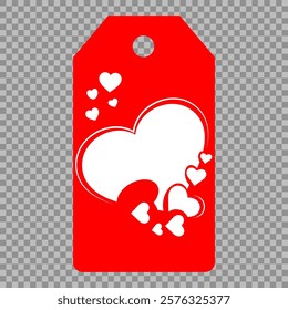 Set of gift or price tags shapes with hearts and love. Realistic Cardboard label,tags,shopping gift card with string collection. Vector templates for cutting. Valentine's Day tag stencils.