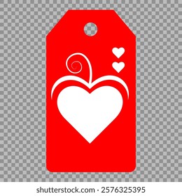 Set of gift or price tags shapes with hearts and love. Realistic Cardboard label,tags,shopping gift card with string collection. Vector templates for cutting. Valentine's Day tag stencils.