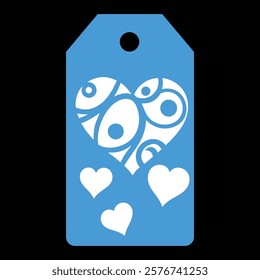 Set of gift or price tags shapes with hearts and love. Realistic Cardboard label,tags,shopping gift card with string collection. Vector templates for cutting. Valentine's Day tag stencils.