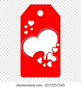 Set of gift or price tags shapes with hearts and love. Realistic Cardboard label,tags,shopping gift card with string collection. Vector templates for cutting. Valentine's Day tag stencils.