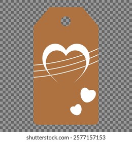 Set of gift or price tags shapes with hearts and love. Realistic Cardboard label,tags,shopping gift card with string collection. Vector templates for cutting. Valentine's Day tag stencils.