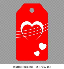 Set of gift or price tags shapes with hearts and love. Realistic Cardboard label,tags,shopping gift card with string collection. Vector templates for cutting. Valentine's Day tag stencils.