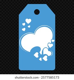 Set of gift or price tags shapes with hearts and love. Realistic Cardboard label,tags,shopping gift card with string collection. Vector templates for cutting. Valentine's Day tag stencils.