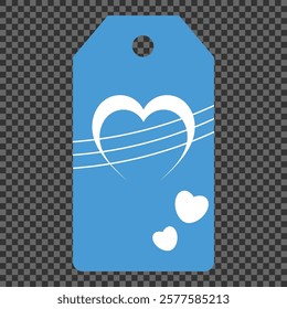 Set of gift or price tags shapes with hearts and love. Realistic Cardboard label,tags,shopping gift card with string collection. Vector templates for cutting. Valentine's Day tag stencils.