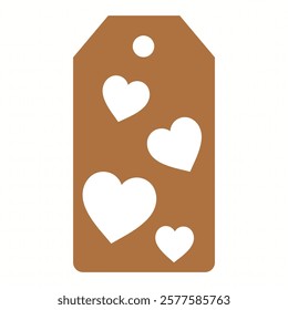 Set of gift or price tags shapes with hearts and love. Realistic Cardboard label,tags,shopping gift card with string collection. Vector templates for cutting. Valentine's Day tag stencils.