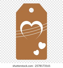 Set of gift or price tags shapes with hearts and love. Realistic Cardboard label,tags,shopping gift card with string collection. Vector templates for cutting. Valentine's Day tag stencils.