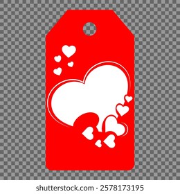 Set of gift or price tags shapes with hearts and love. Realistic Cardboard label,tags,shopping gift card with string collection. Vector templates for cutting. Valentine's Day tag stencils.