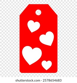 Set of gift or price tags shapes with hearts and love. Realistic Cardboard label,tags,shopping gift card with string collection. Vector templates for cutting. Valentine's Day tag stencils.