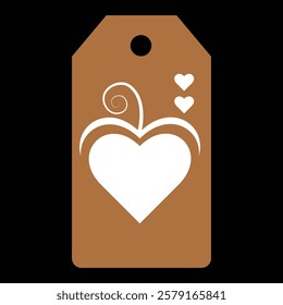 Set of gift or price tags shapes with hearts and love. Realistic Cardboard label,tags,shopping gift card with string collection. Vector templates for cutting. Valentine's Day tag stencils.