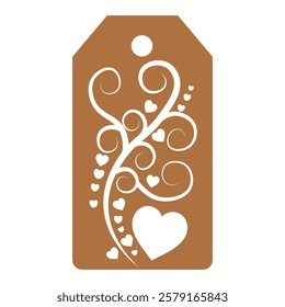 Set of gift or price tags shapes with hearts and love. Realistic Cardboard label,tags,shopping gift card with string collection. Vector templates for cutting. Valentine's Day tag stencils.