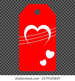 Set of gift or price tags shapes with hearts and love. Realistic Cardboard label,tags,shopping gift card with string collection. Vector templates for cutting. Valentine's Day tag stencils.