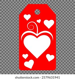 Set of gift or price tags shapes with hearts and love. Realistic Cardboard label,tags,shopping gift card with string collection. Vector templates for cutting. Valentine's Day tag stencils.