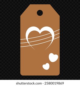 Set of gift or price tags shapes with hearts and love. Realistic Cardboard label,tags,shopping gift card with string collection. Vector templates for cutting. Valentine's Day tag stencils.