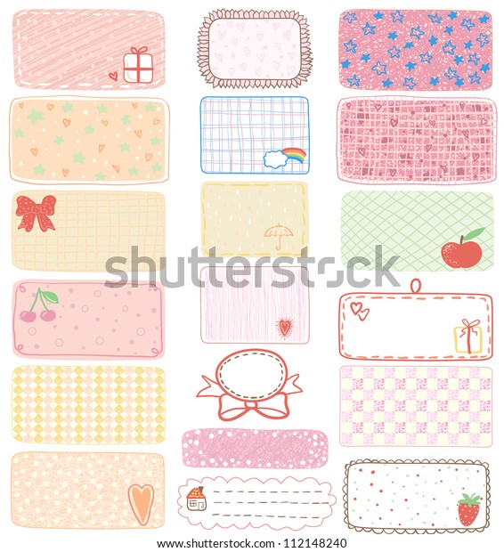 Set Gift Tags Labels Sticker Illustration Stock Vector (Royalty Free ...
